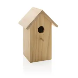 Drewniany domek dla ptaków kolor brązowy