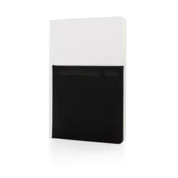 Notatnik A5 Deluxe z kieszonkami - kolor biały