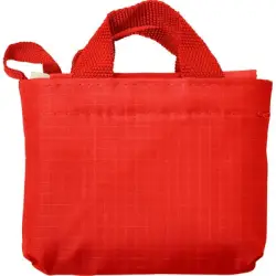 Czerwona składana torba na zakupy z pokrowcem