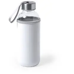 Szklana butelka sportowa 420 ml kolor biały