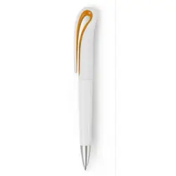 Pomarańczowy długopis z klipem w kształcie łabędzia