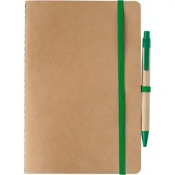 Notatnik A5 z długopisem kolor zielony