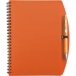 Notes / notatnik A5 z długopisem - pomarańczowy