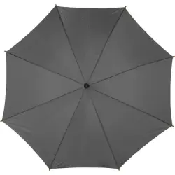 Szary parasol z drewnianą rączką