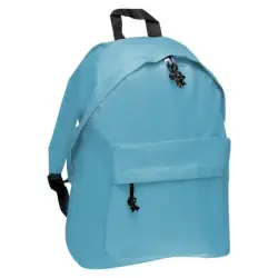 Plecak z dwoma kieszeniami na zamek - niebieski