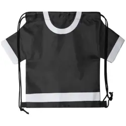 Worek ze sznurkiem "koszulka kibica", rozmiar dziecięcy - kolor czarny