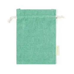 Mały worek z bawełny z recyklingu kolor zielony