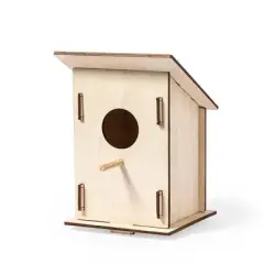 Domek dla ptaków - kolor drewno