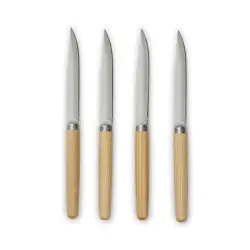 Zestaw noży do mięsa VINGA Retro - kolor srebrny