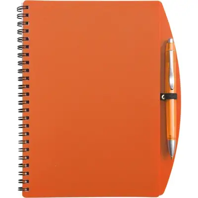 Notes / notatnik A5 z długopisem - pomarańczowy
