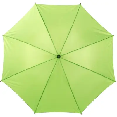 Jasnozielony parasol z drewnianą rączką
