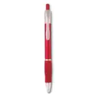 Długopis z gumą - Kolor przezroczysty czerwony
