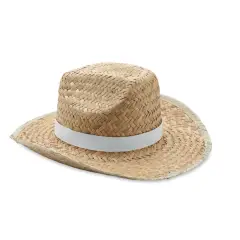 TEXAS Słomiany kapelusz kowbojski kolor biały