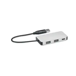 HUB-C 3-portowy hub USB kabel 20cm kolor srebrny