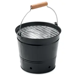 BBQTRAY Przenośny grill kubełkowy kolor czarny