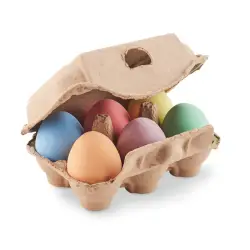 6 kredowych jajek w pudełku - TAMAGO - kolor beżowy
