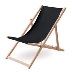 Drewniane krzesło plażowe kolor czarny