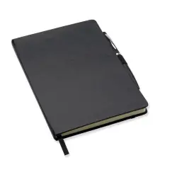 Notaplus - Notatnik formatu A5 z długopis - Kolor czarny