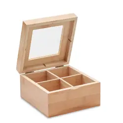 Bambusowe pudełko CAMPO TEA  - kolor drewno