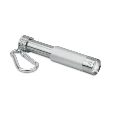Brelok aluminiowy LED POP LIGHT - kolor srebrny