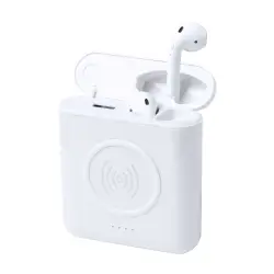Power bank / słuchawki Molik - kolor biały