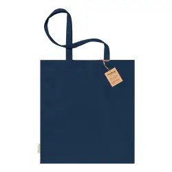 Bawełniana torba na zakupy Klimbou - kolor ciemno niebieski
