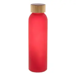 Cloody - szklana butelka sportowa -  kolor czerwony