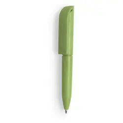 Mini długopis z włókien słomy pszenicznej - kolor zielony