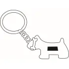 Brelok w kształcie psa - DOG srebrny