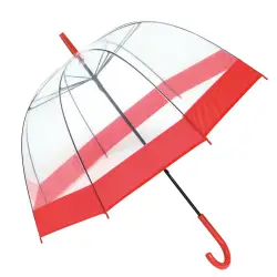 Parasol HONEYMOON - kolor czerwony/transparentny