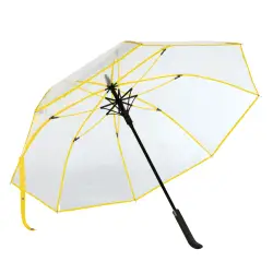Automatyczny parasol VIP - kolor transparentny/żółty