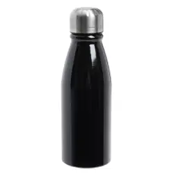 Aluminiowa butelka FANCY - kolor czarny/srebrny