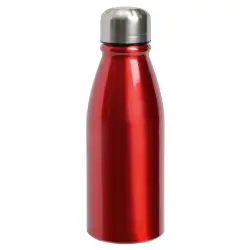 Aluminiowa butelka FANCY - kolor czerwony/srebrny