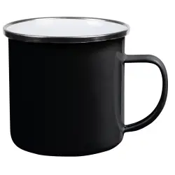 Emaliowany kubek VINTAGE CUP, czarny