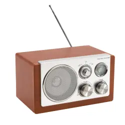 Radio AM/FM CLASSIC srebrny/brązowy
