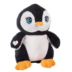 Duży pluszowy pingwin SKIPPER, biały, czarny