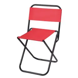 Składane krzesło kempingowe TAKEOUT - kolor czerwony