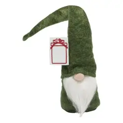 Filcowy świąteczny skrzat ze spiczastą czapką HANS - kolor zielony