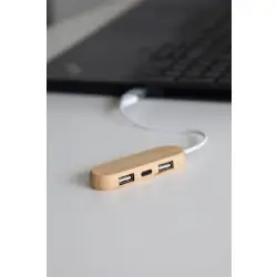 USB hub MULTIPLIER - kolor brązowy