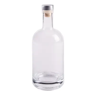 Szklana butelka PEARLY - kolor transparentny