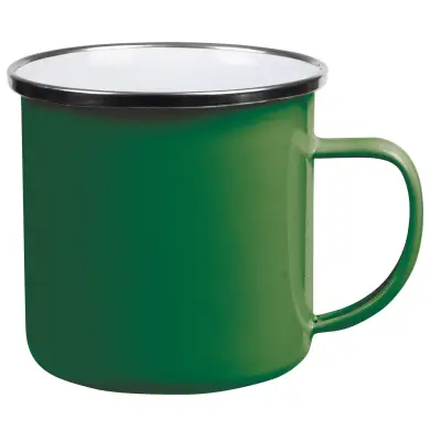 Emaliowany kubek VINTAGE CUP, zielony