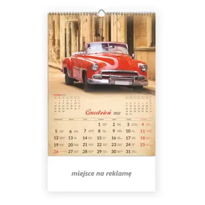 Kalendarz 13-planszowy - Classic cars
