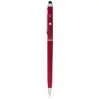 Długopis z ABS Valeria ze stylusem - kolor czerwony