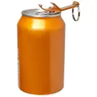 Brelok aluminiowy Tao z otwieraczem do butelek i puszek - kolor pomarańczowy