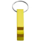 Brelok aluminiowy Tao z otwieraczem do butelek i puszek - kolor żółty