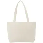 Zapinana na suwak torba na zakupy Ningbo - kolor biały