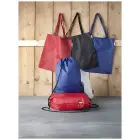 Plecak Oriole ze sznurkiem ściągającym z recyklowanego plastiku PET kolor czerwony