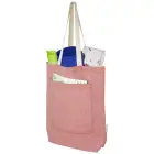 Pheebs torba na zakupy o pojemności 9 l z bawełny z recyklingu o gramaturze 150 g/m² i z przednią kieszenią - czerwony