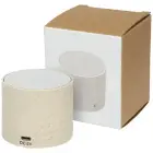 Głośnik Bluetooth® Kikai ze słomy pszenicznej - kolor biały
