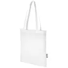 Zeus tradycyjna torba na zakupy o pojemności 6 l wykonana z włókniny z recyklingu z certyfikatem GRS kolor biały